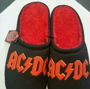 AC DC Men's Red Black Slippers Size XL 13-14